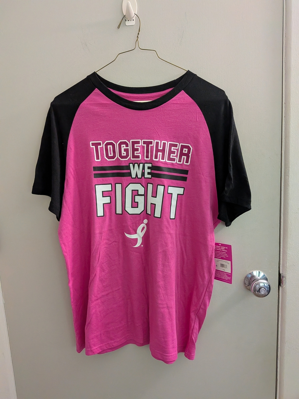 Together We Fight Breast Cancer NWT Tee Size L Very Oversize Susan Komen Race